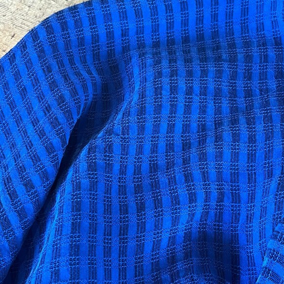 PalaPala Vintage Blue Silk Kimono Jacket L/XL - Picture 5 of 7